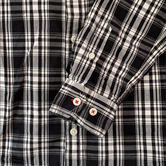 3/$10 item Boys Cherokee black plaid button down shirt - Picture 3 of 4